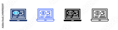 Visualization Multiple Style Icon Set Collection Pack Web Banner Vector 