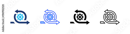 Divergence Multiple Style Icon Set Collection Pack Web Banner Vector 