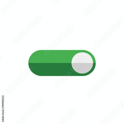 A green toggle switch with a white circle on the right, indicating Free Download A green toggle switch with a white circle on the right, indicating