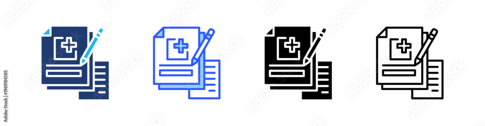 Fototapeta premium Create Multiple Style Icon Set Collection Pack Web Banner Vector 