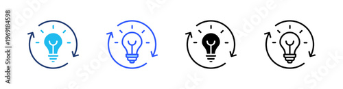 Rethink Multiple Style Icon Set Collection Pack Web Banner Vector 