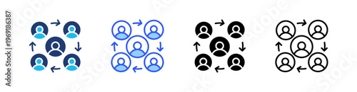 Human Capital Multiple Style Icon Set Collection Pack Web Banner Vector 