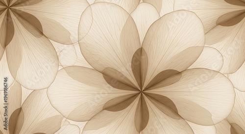 Brown beige floral pattern background texture.