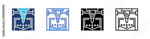 Sintering Multiple Style Icon Set Collection Pack Web Banner Vector 