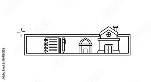 Essential tools for property planning and architectural design represented by stationery and