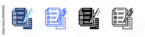 Testing Multiple Style Icon Set Collection Pack Web Banner Vector 