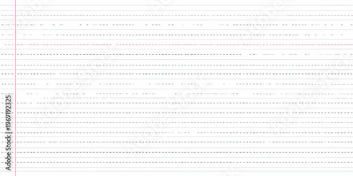 A page of lined paper with faint handwriting and red margin lines