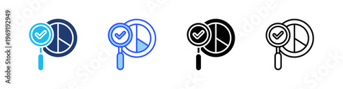 Benchmarks Multiple Style Icon Set Collection Pack Web Banner Vector 