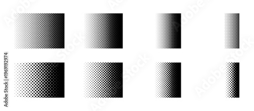 ハーフトーンドットグラデーションセット｜横グラデ