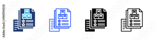 Featured Items Multiple Style Icon Set Collection Pack Web Banner Vector 