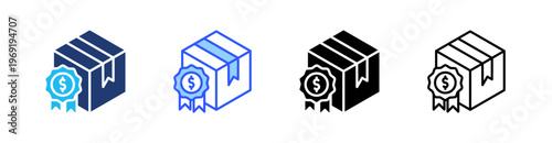 Pricing Multiple Style Icon Set Collection Pack Web Banner Vector 