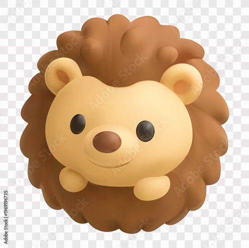 Adorable Pet Animal Vector Icon Set | 3D icon set | a cute hedgehog
