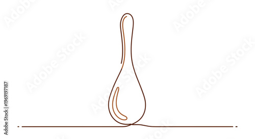 Elegant single line drawing captures the essence of a flowing drop, symbolizing purity and modern