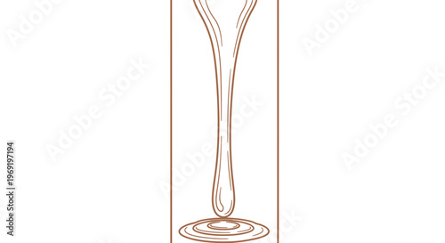 Smooth flowing golden syrup creating delightful ripples on a pristine white surface, perfect for