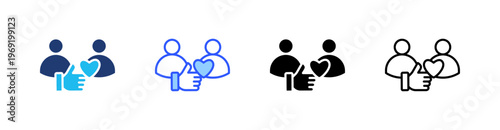 Mutual Respect Multiple Style Icon Set Collection Pack Web Banner Vector 