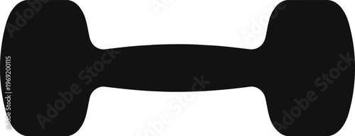 Dumbbell weightlifting equipment silhouette for strength training and fitness