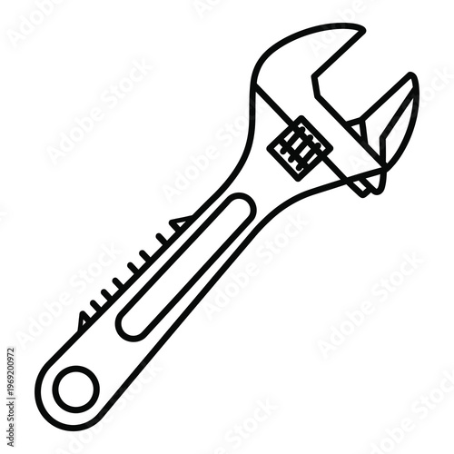 Adjustable wrench tool for gripping and twisting objects easily  handy for repairs icon