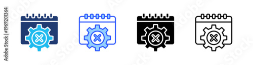 Expiration Multiple Style Icon Set Collection Pack Web Banner Vector 