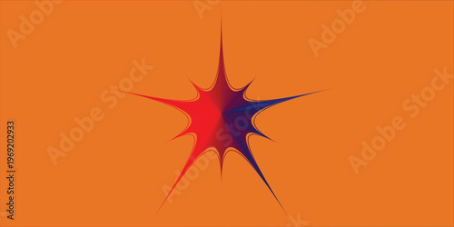 Abstract colorful fractal starburst design with gradient hues and sharp geometric lines