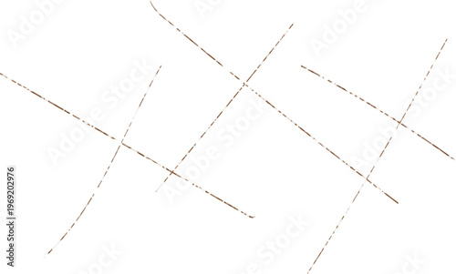 Abstract Geometric Lines Artwork Isolated on Transparent Background for Design and Creative Projects