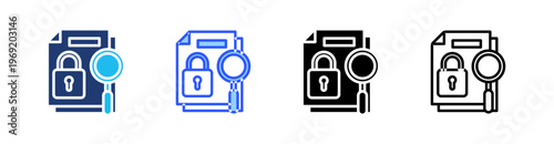 Disclosure Multiple Style Icon Set Collection Pack Web Banner Vector 