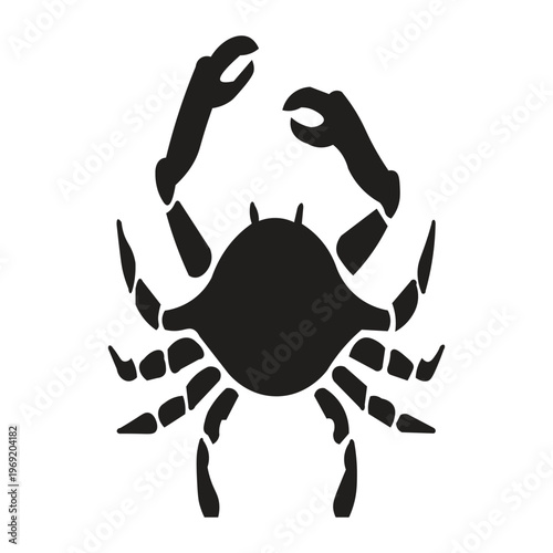Crab silhouette illustration Crabs are crustaceans (invertebrates) known for their unique body shape and sideways gait. Crabs live in marine, brackish, and freshwater, and are often found on beaches, 
