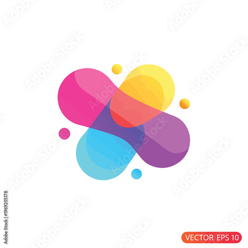 Colorful abstract shapes design element 7.