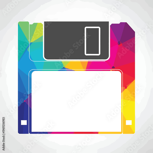 Colorful Floppy Disk Storage Device.