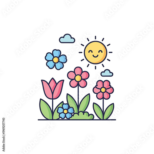 Colorful flowers in full bloom 1.