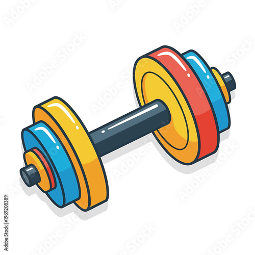 Colorful dumbbell weight lifting equipment 2.