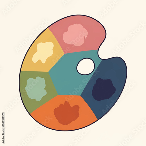 Colorful Palette with Various Shades.