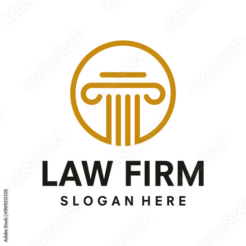 law firm logo design illustration