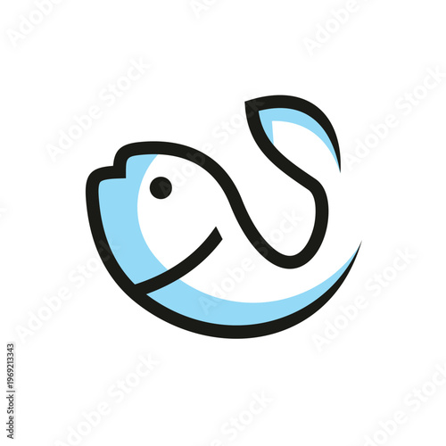 fish logo vector icon illustration