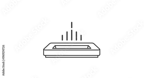 Modern digital holographic display projecting interactive data visuals in a minimalist line art