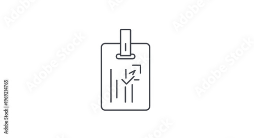 Business data analytics report dashboard icon showing growth and decline metrics visually