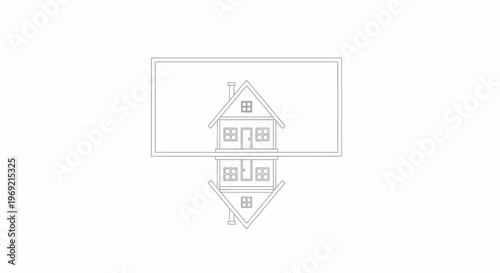 Abstract House Reflection Concept - Real Estate, Property, Home Investment