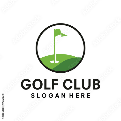 golf logo design template illustration vector