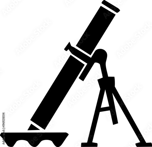 Heavy mortar artillery launcher icon
