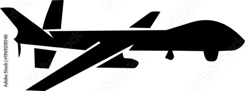 Unmanned combat aerial drone icon