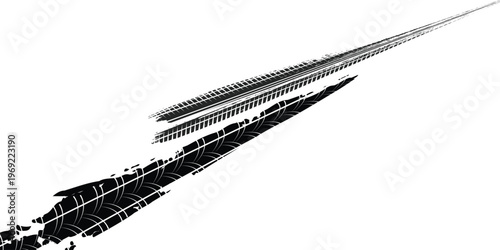 Tire tread marks, wheel textures, tire marks - car racing, motocross, drift, rally, off-road and others. modern