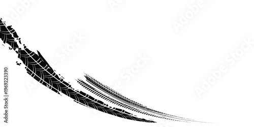 Tire tread marks, wheel textures, tire marks - car racing, motocross, drift, rally, off-road and others. modern