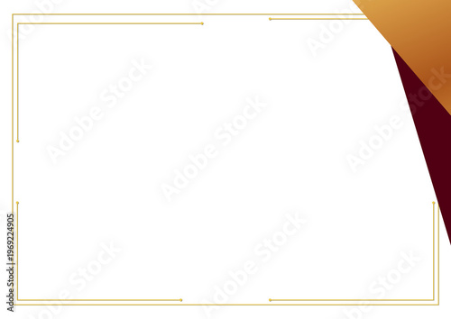 Photos Elegant Golden Frame with Abstract Geometric Design for Certificates and Awards