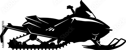 Snowmobile, Ski, Vector, Black, Silhouette, Winter Sports, Transportation