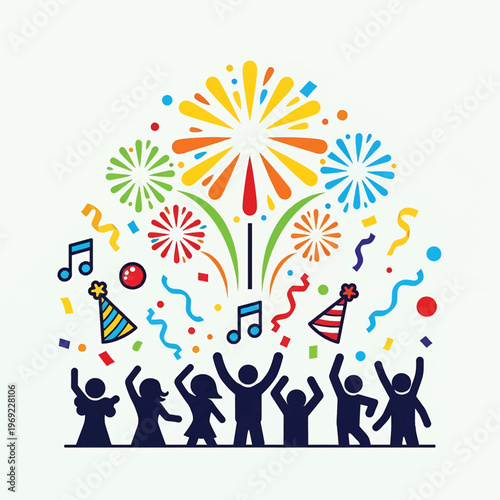 People Celebrating with Raised Hands.