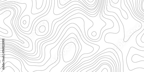 topographic map illustration with contour lines on a white background representing terrain elevation and relief in a visually striking and informative design.	