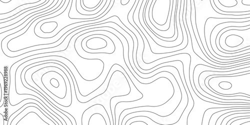 topographic map showing contour lines and elevation on a white background, perfect for surface design and mapping projects creating abstract shapes and patterns representing elevation changes