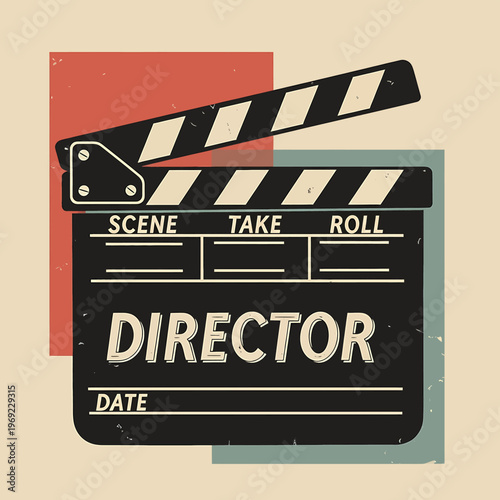 Film Director Clapper Board Closeup.