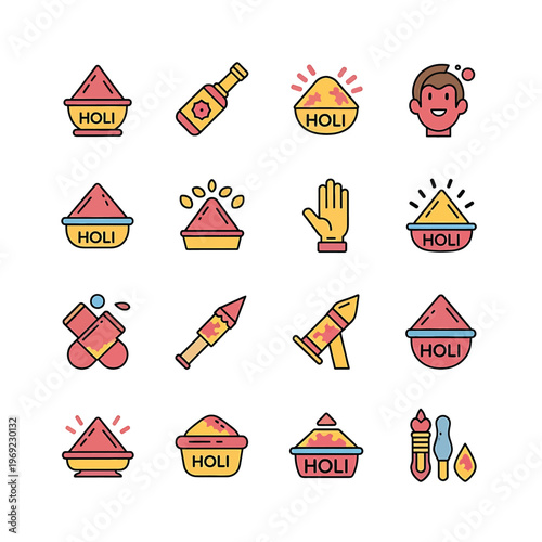 Holi color powder fun celebration.