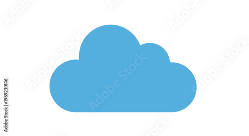 A blue cloud icon is shown on a white background.