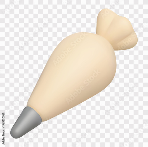 Baking and Kitchen Essentials Vector Icon Set | 3D icon set | a piping bag
